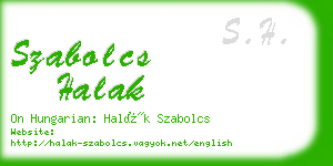 szabolcs halak business card